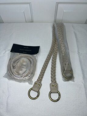 Miche Beige Braided Replacement Bag Strap with Brass Rings 2 Sets